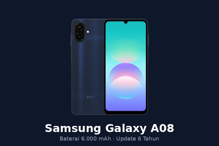 Featured image of post Samsung Galaxy A08 Resmi Meluncur di Indonesia, Baterai Jumbo 6.000 mAh dan Update 6 Tahun